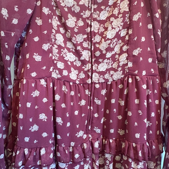 Altar'd State Burgundy Floral Mini Dress - Picture 9 of 9